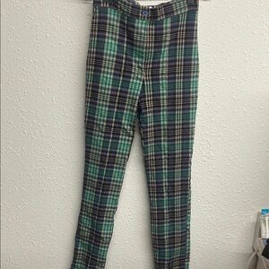 Urban Outfitters Plaid Ankle Pants - Green and Blue